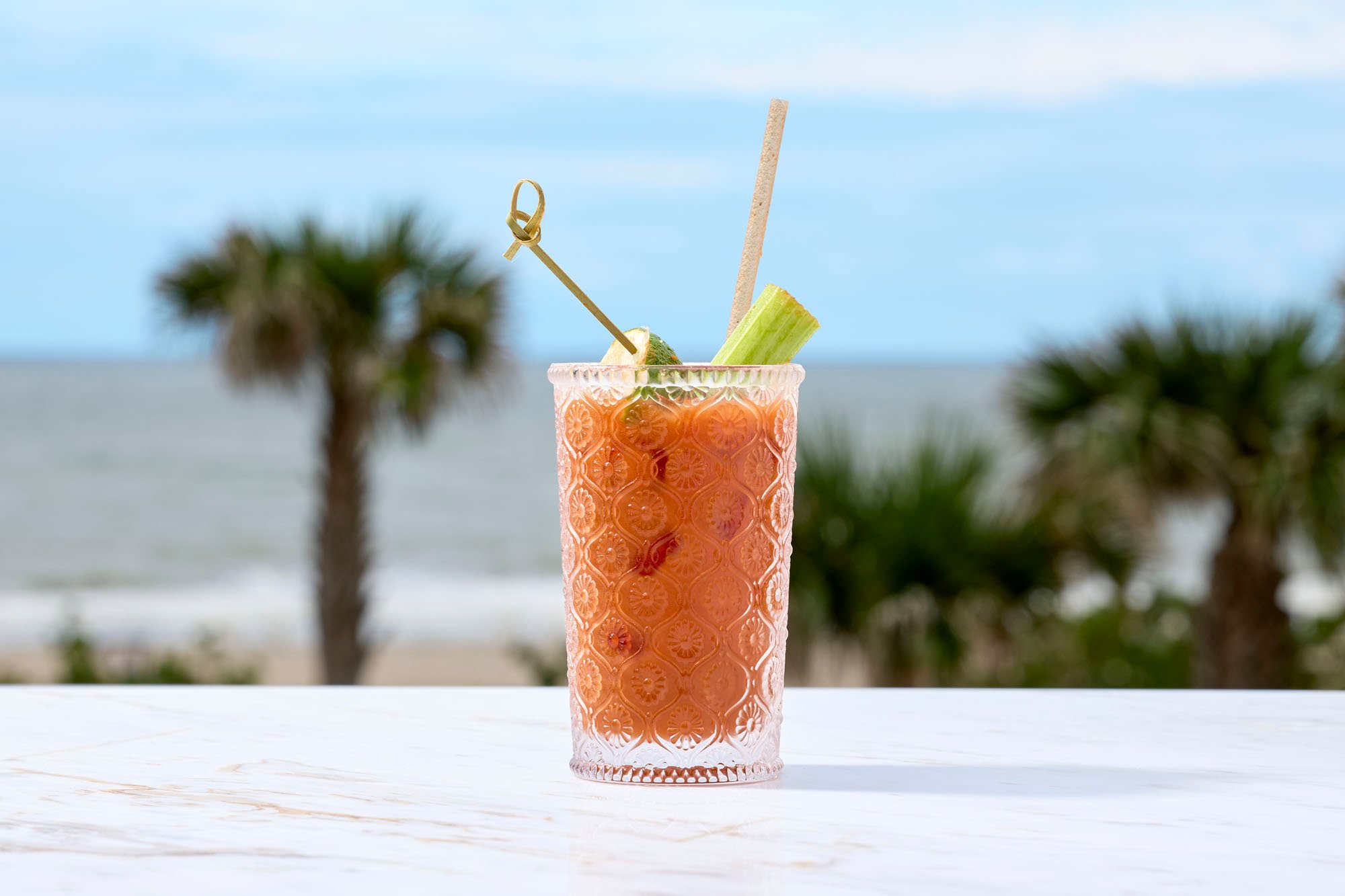 A Caesar with a celery stick at Tua