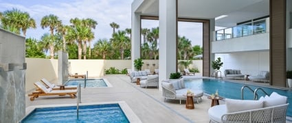 The Aayush pool at Amrit Ocean Resort.