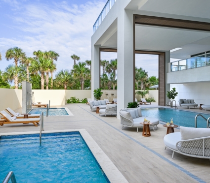 The Aayush pool at Amrit Ocean Resort.