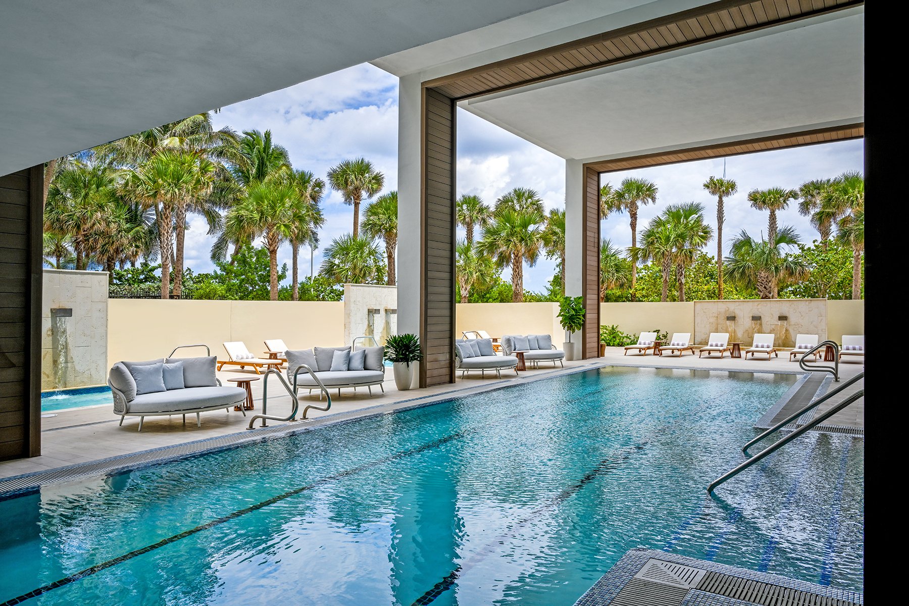 Aayush hydrothermal therapy pool at Amrit Ocean Resort Wellness Spa.
