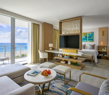 Spacious oceanfront 2-bedroom suite with modern design and stunning views at Amrit Ocean Resort