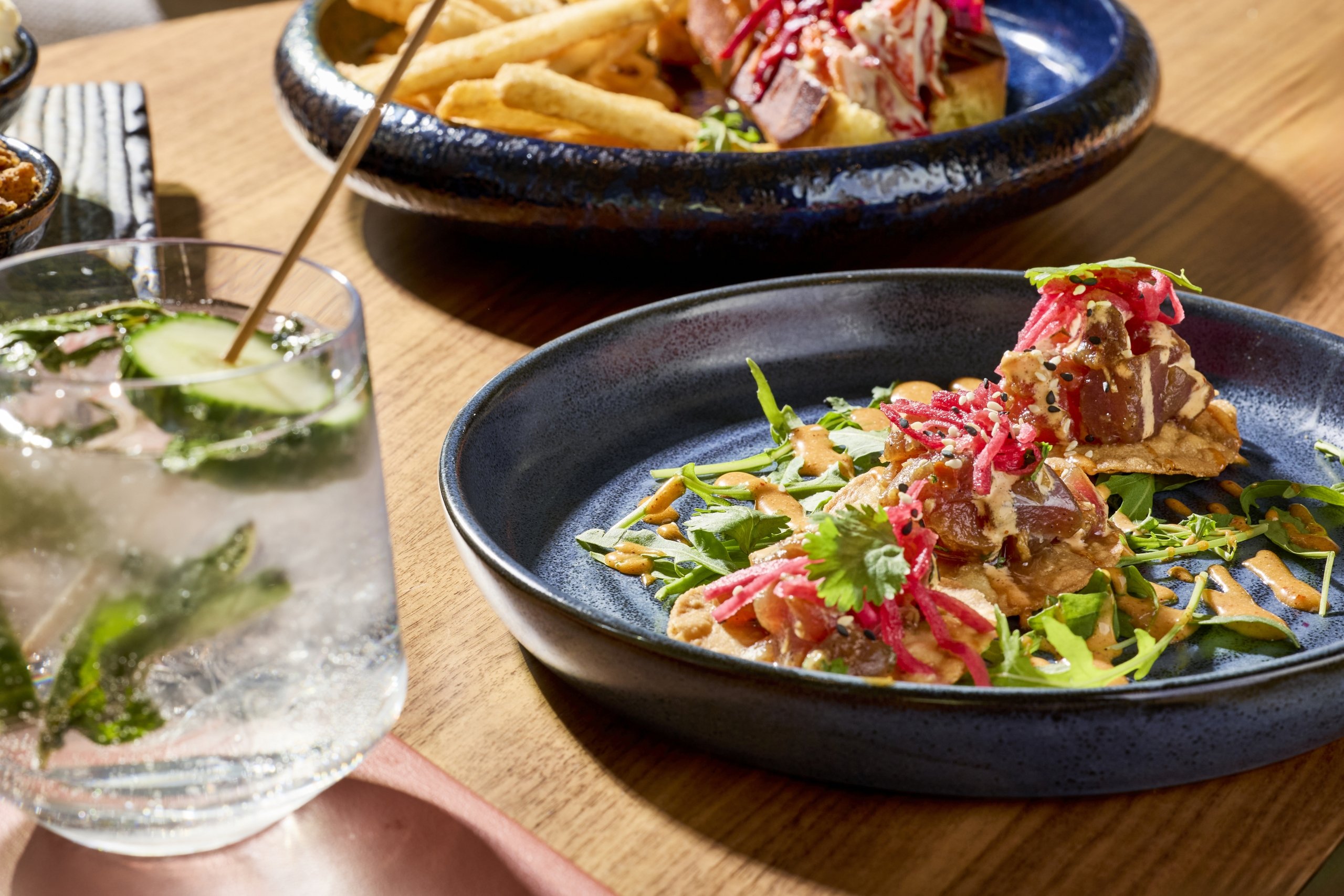 Ahi mini tostada at LALA