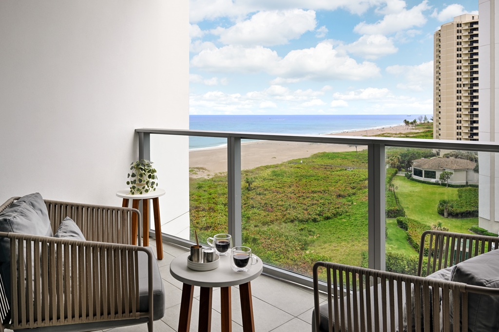 Balcony of Ocean View king at Amrit Ocean Resort located at Singer Island, Riviera Beach Florida