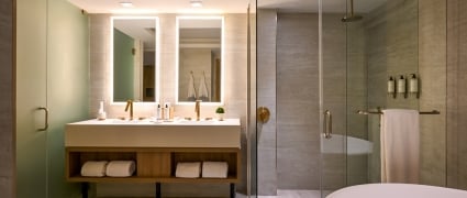 Bathroom Vanities of Ocean View king at Amrit Ocean Resort located at Singer Island, Riviera Beach Florida