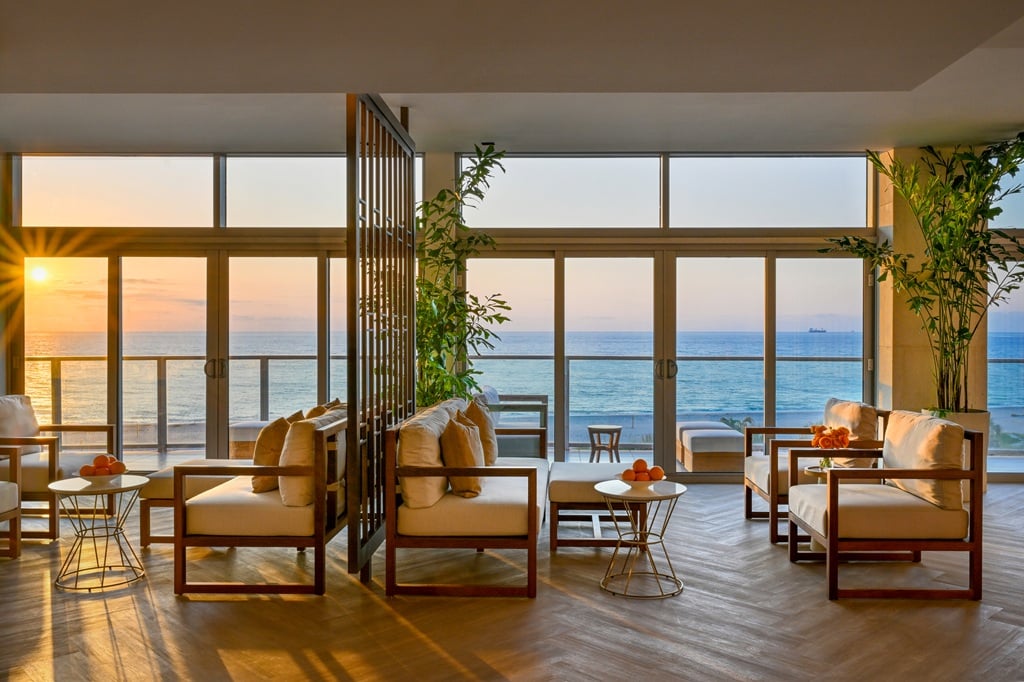 Enjoy sunset at our relaxation room at Amrit