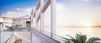Private terrace of penthouse at Amrit ocean resort